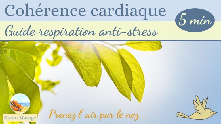 Cohérence cardiaque – exercice de respiration anti stress 5 min – guide facile chant des oiseaux